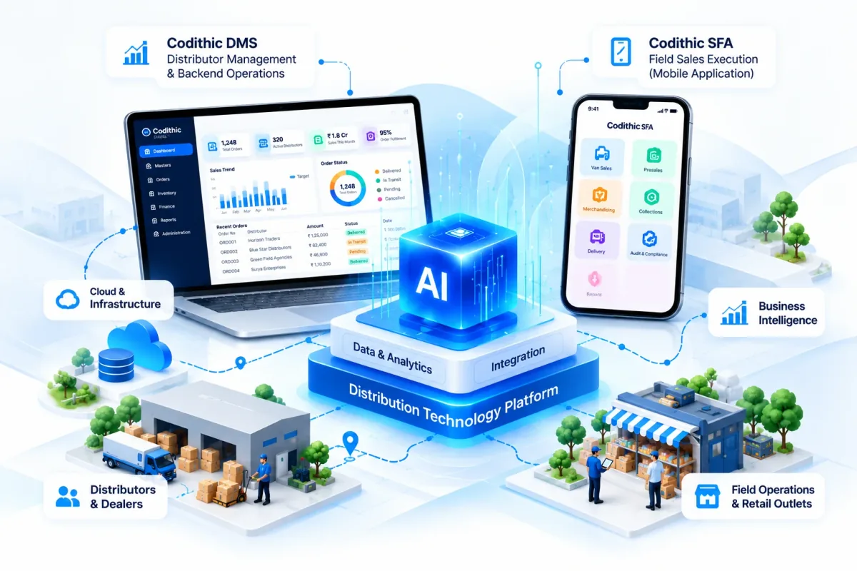 Codithic connected distribution technology ecosystem spanning products, operations, and field execution